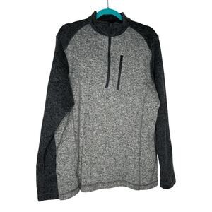 Woolrich Men's Pullover Jacket in Gray and Black Partial Zipper Size XL